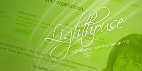 Screenshot of Lighthouse Professional Learning Group website